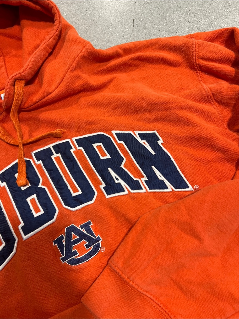NCAA Orange Auburn Arch Logo Crewneck Hoodie - Picture 5 of 6